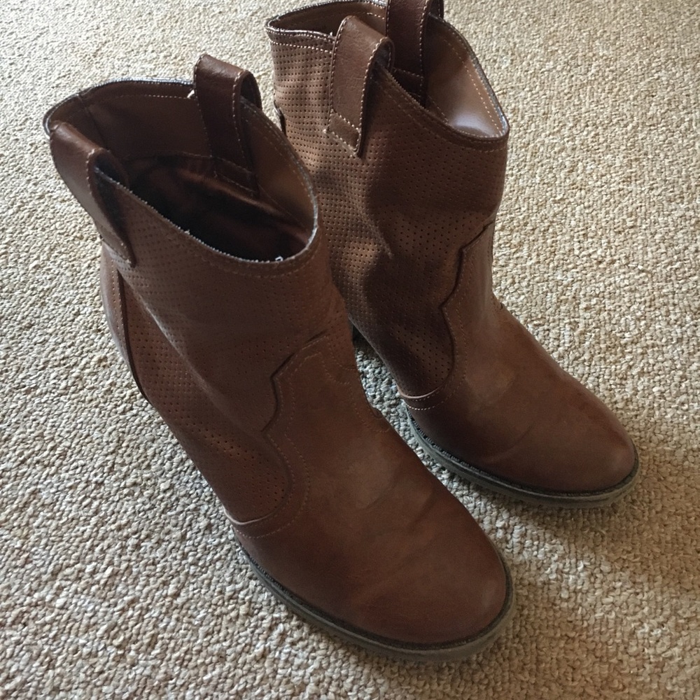 Cognac Cowboy Mia booties