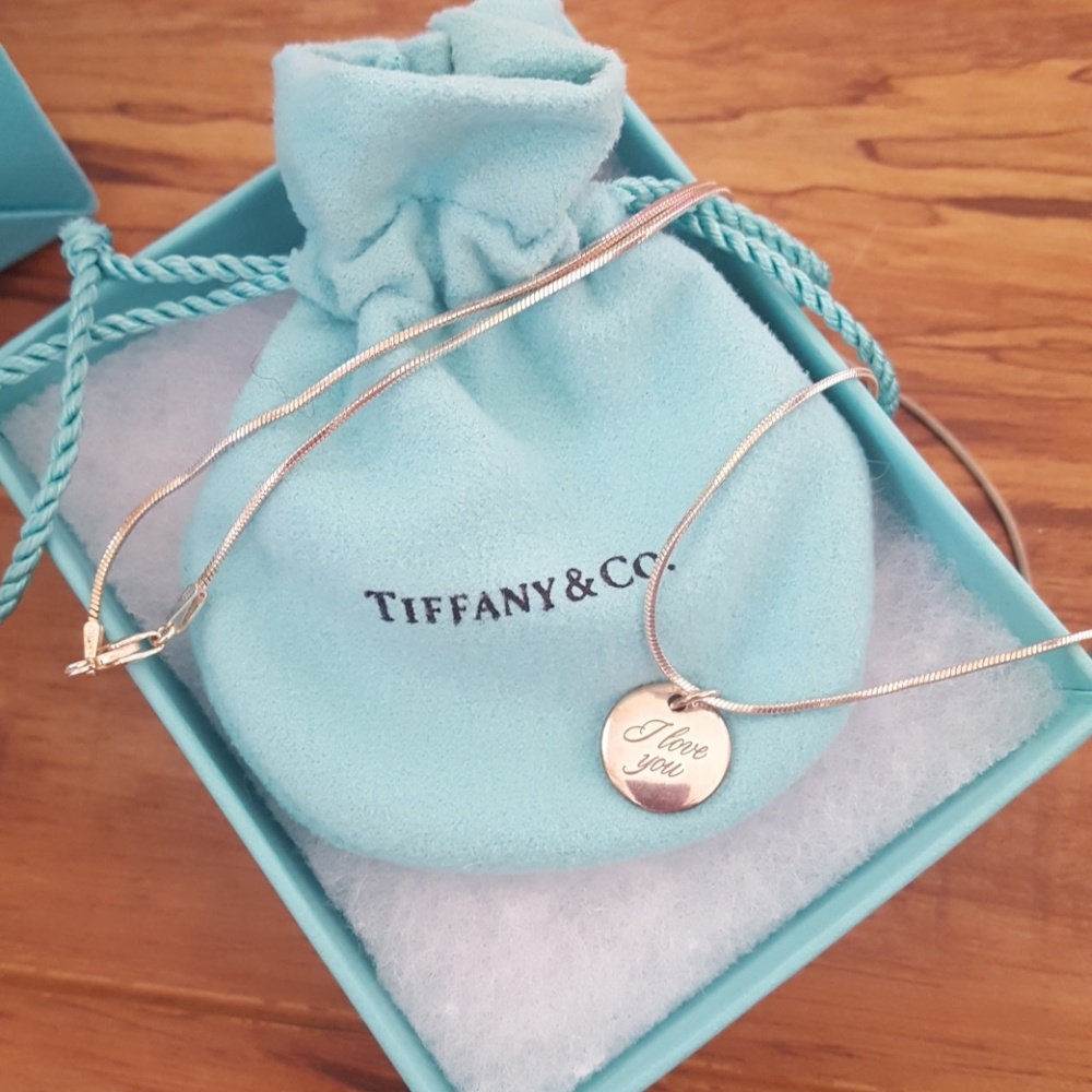 Tiffany & Co "I love you" charm necklace