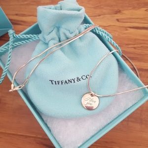 Tiffany & Co "I love you" charm necklace