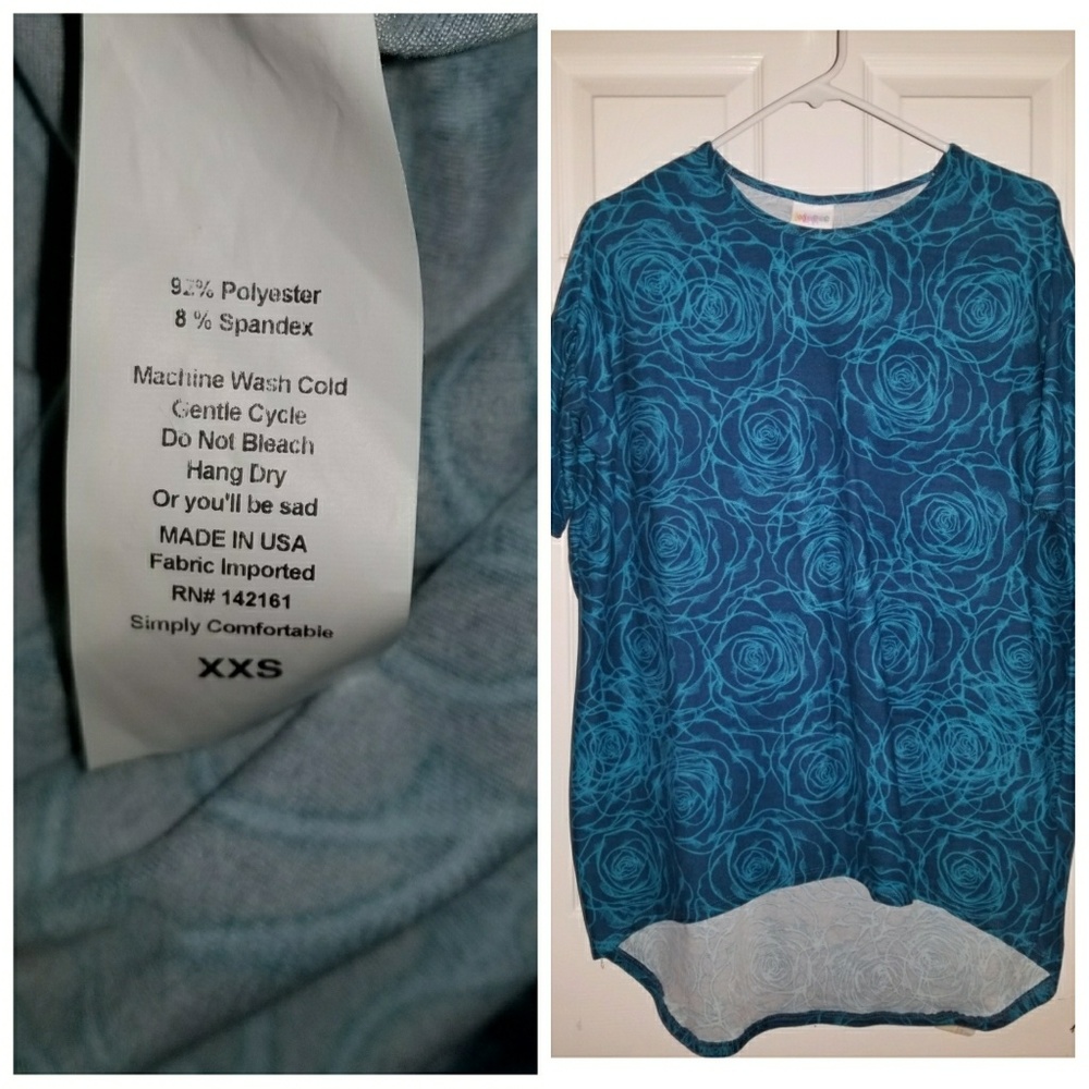 Lularoe Floral "Disney Roses" Irma XXS