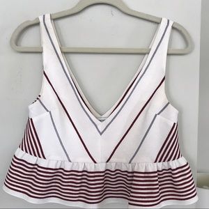 Elizabeth and James crop peplum top