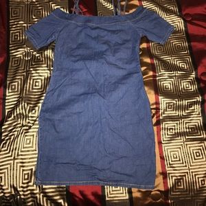 Denim Off the Shoulder Dress