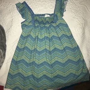 Green, Blue and White Polka-Dot Kids Tank!