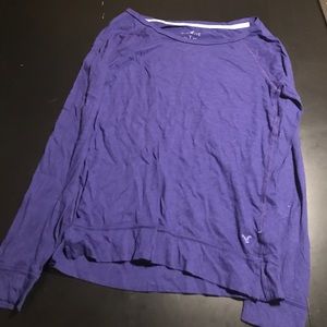 Purple crew neck tee shirt