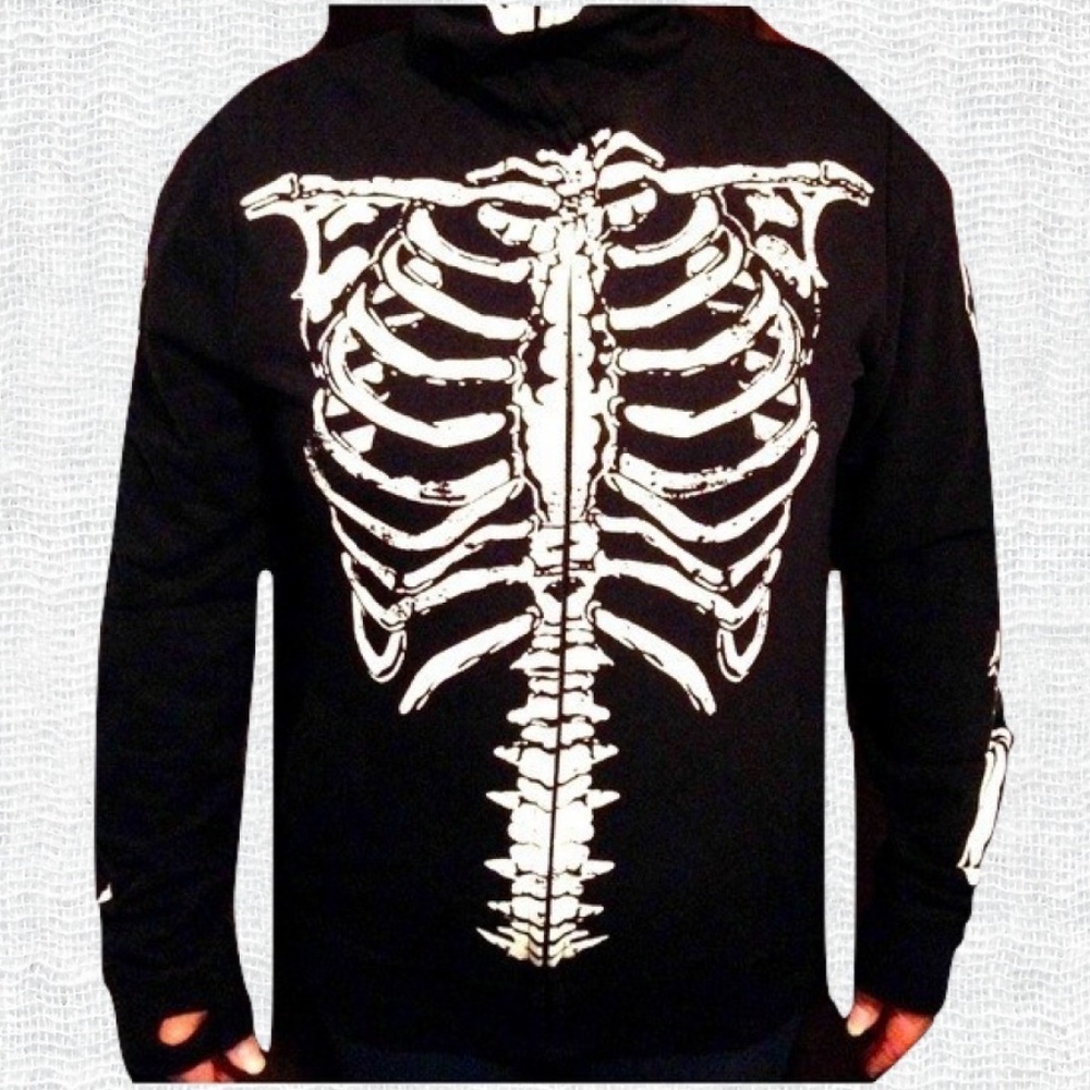RUDE Hot Topic zip-up black hoodie - Size Small