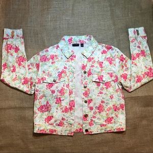 ✔️Willi Smith Flowered Summer Jean Style Jacket