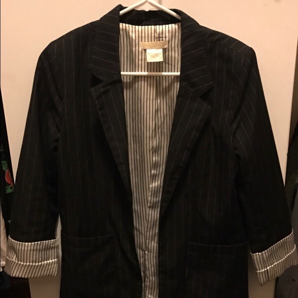 Billabong pin striped blazer