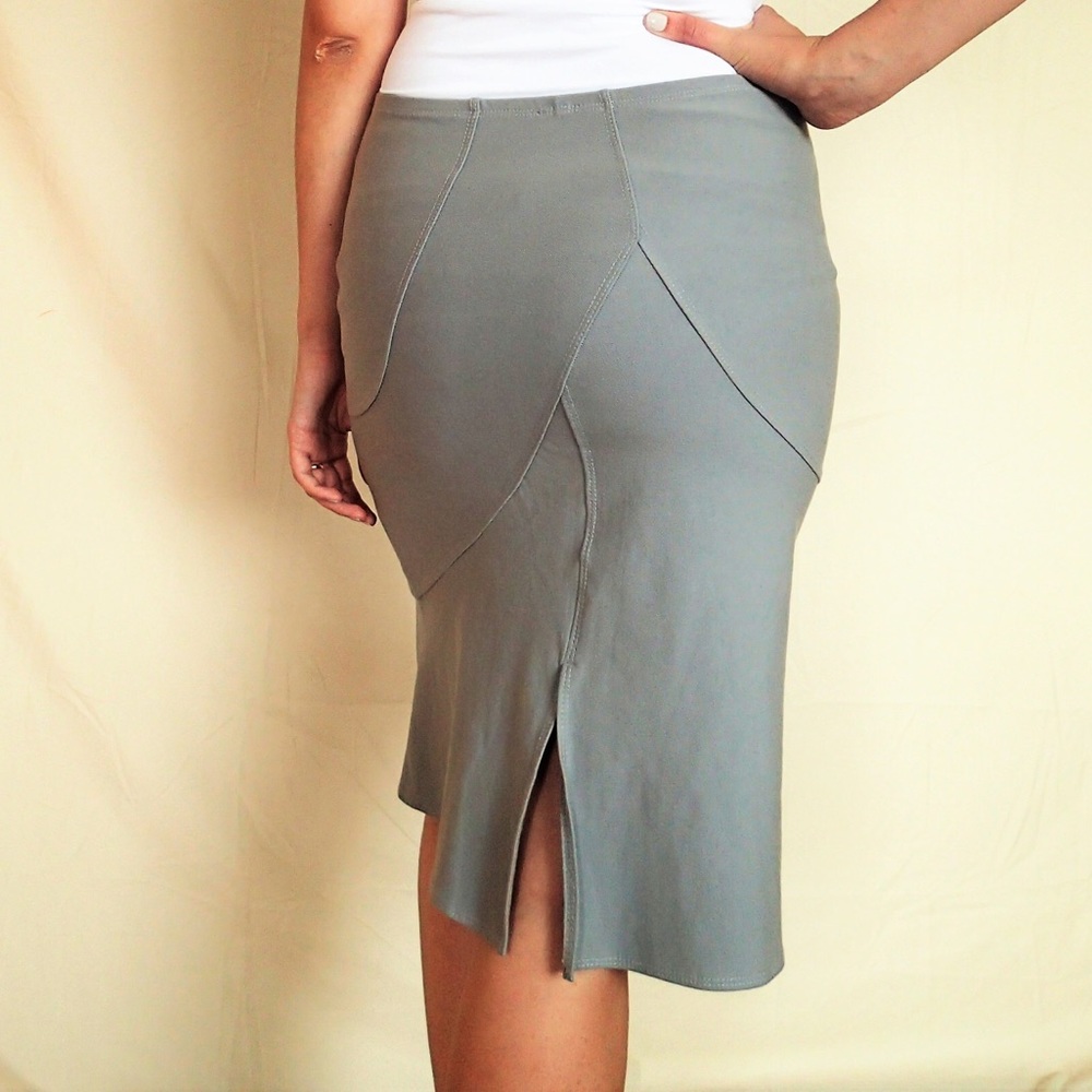 Moa Moa from Dillard's grey stretch pencil skirt - Picture 3 of 6