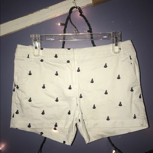 Navy and White Sailboat Shorts