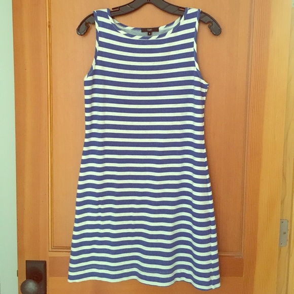Blue & white striped shift dress - Picture 1 of 2