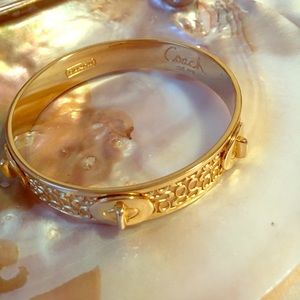 Coach Gold Lock Bangle