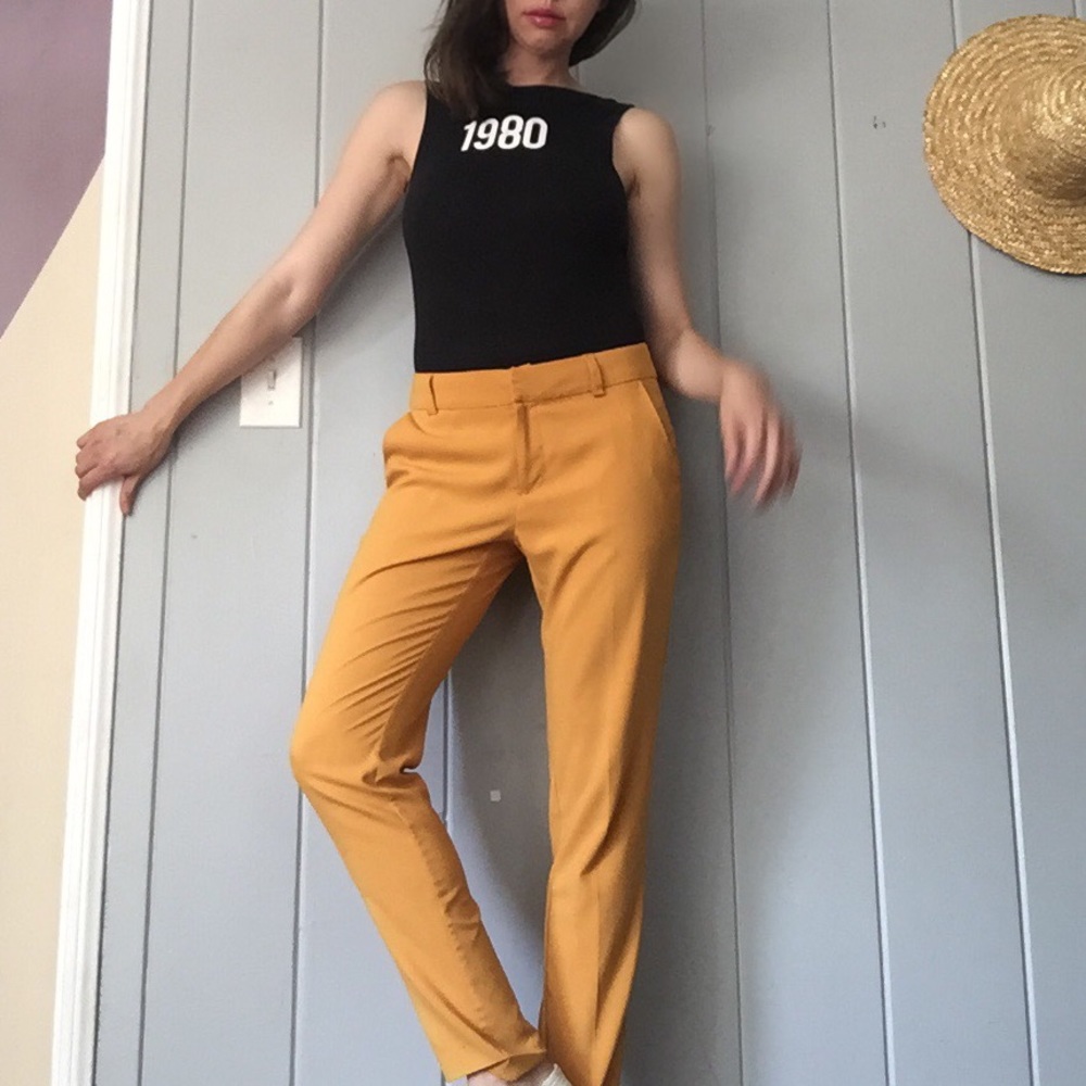 Mustard trousers