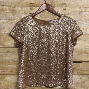 Rose Gold sequin top