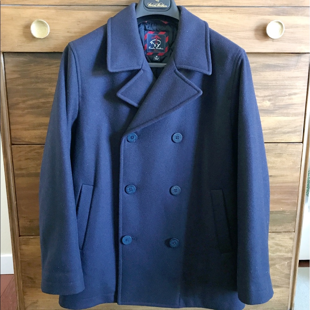 Iconic Navy Brooks Brothers Peacoat