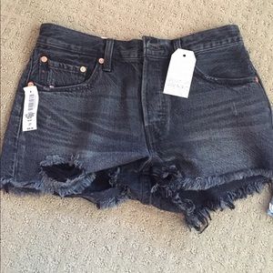 black levi jean shorts from aritzia