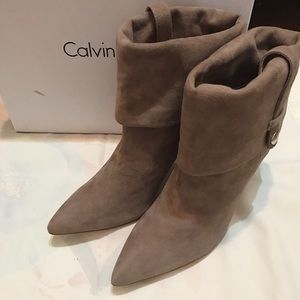 Stylish Calvin Klein Bethany Suede Booties!