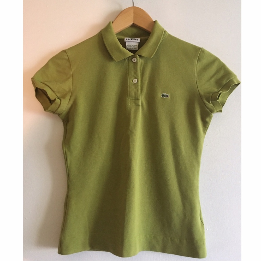 XS lime green authentic Lacoste polo