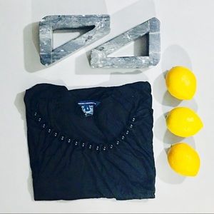 French Connection black jersey dress