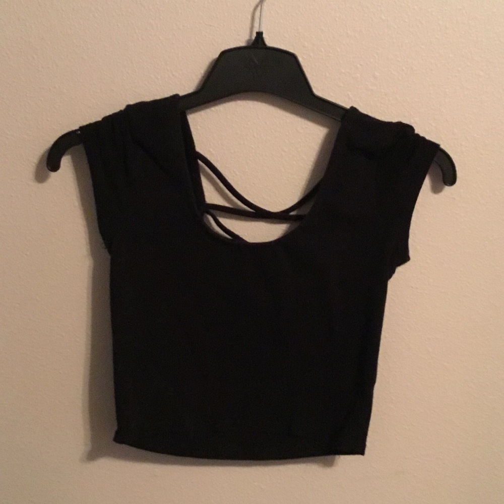 Cross cross back crop top