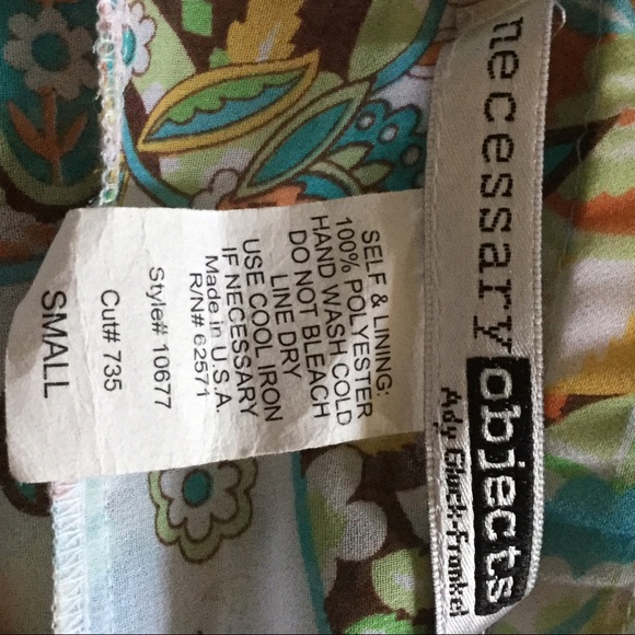 Multi colored sheer polyester halter top - Picture 3 of 3