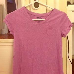 V neck purple Tshirt