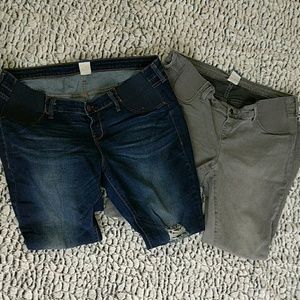 2 pairs of Old Navy Maternity Jeans