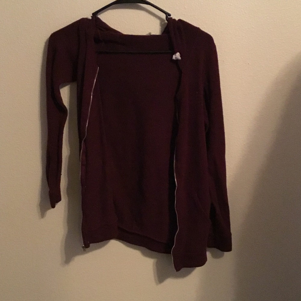 Burgundy zip up