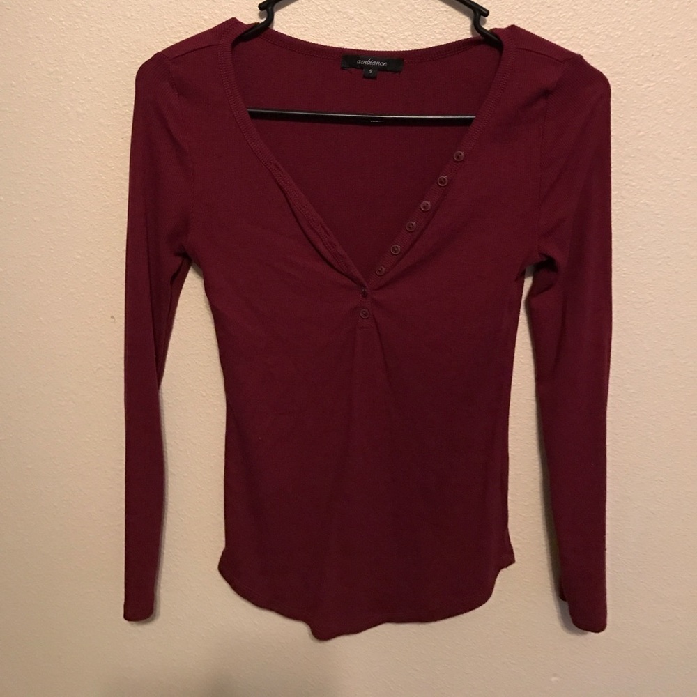 Burgundy long sleeve