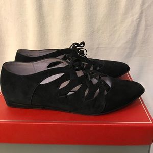 Black Kid Suede Johnston & Murphy Jade Ghillie