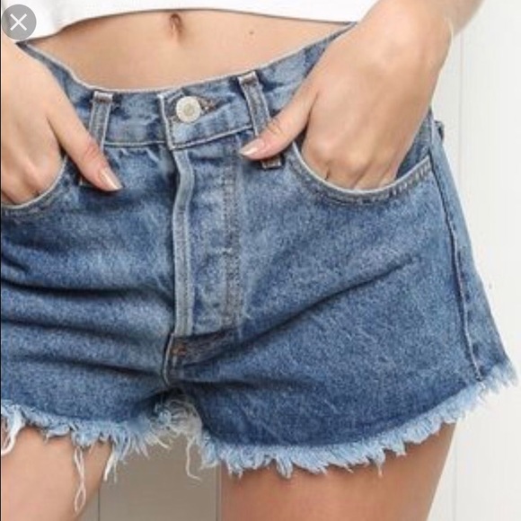 Brandy Melville Pants - BRANDY MELVILLE High waisted denim cut off shorts