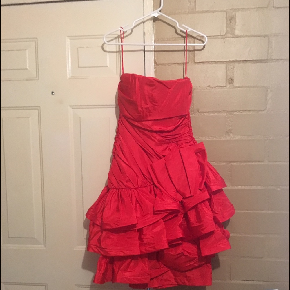 Vintage Niki Red Dress With Bow