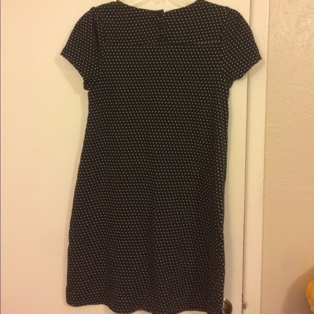Anthropologie Maeve Polka Dot Shift Black Dress S - Picture 4 of 5