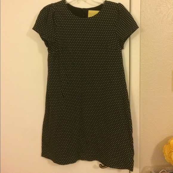 Anthropologie Dresses & Skirts - Anthropologie Maeve Polka Dot Shift Black Dress S