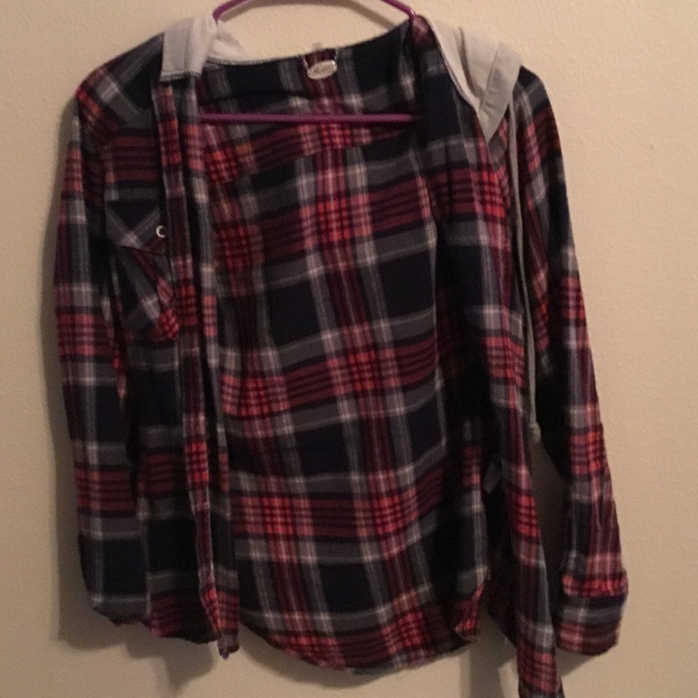 Flannel hoodie