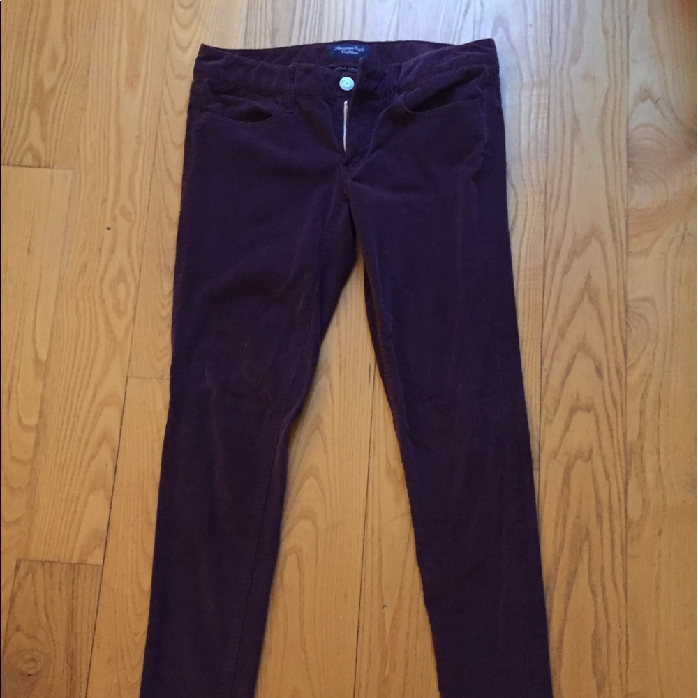 American Eagle Plum, corduroy jeggings