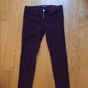 American Eagle Plum, corduroy jeggings