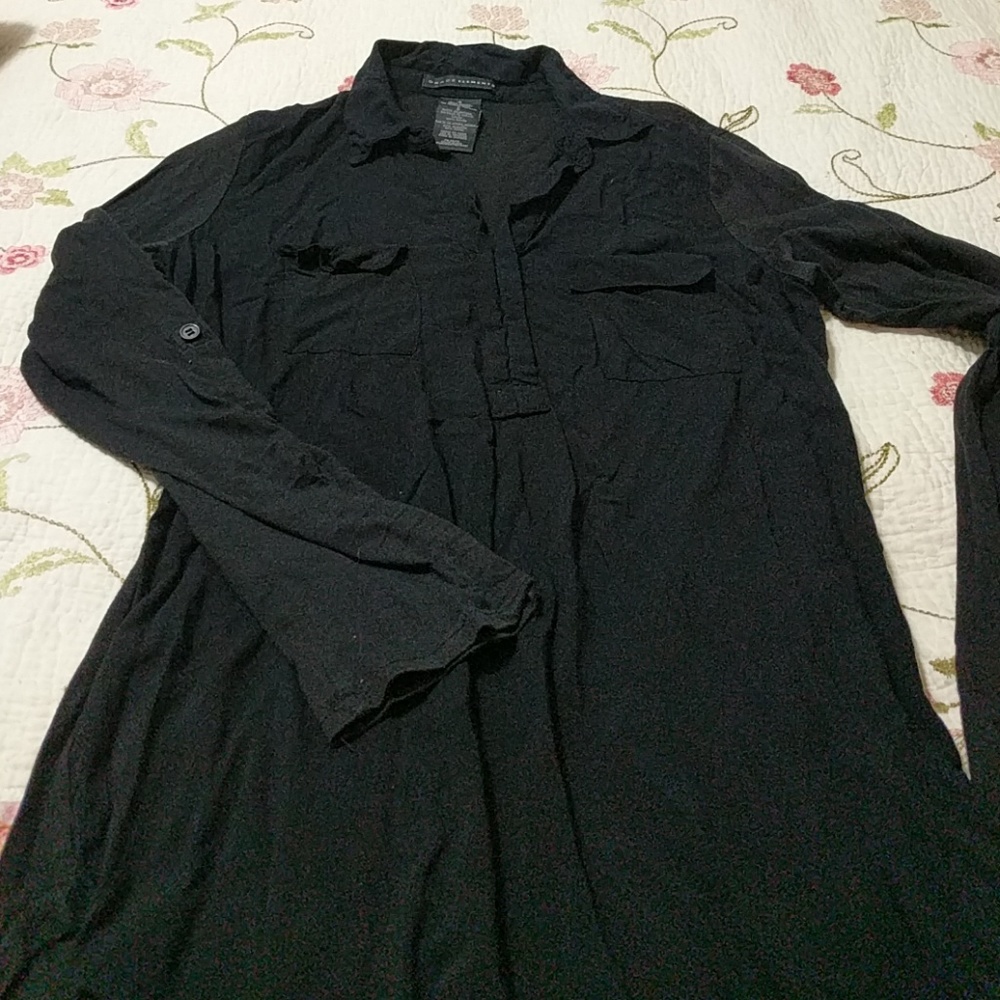 Long sleeve black blouse