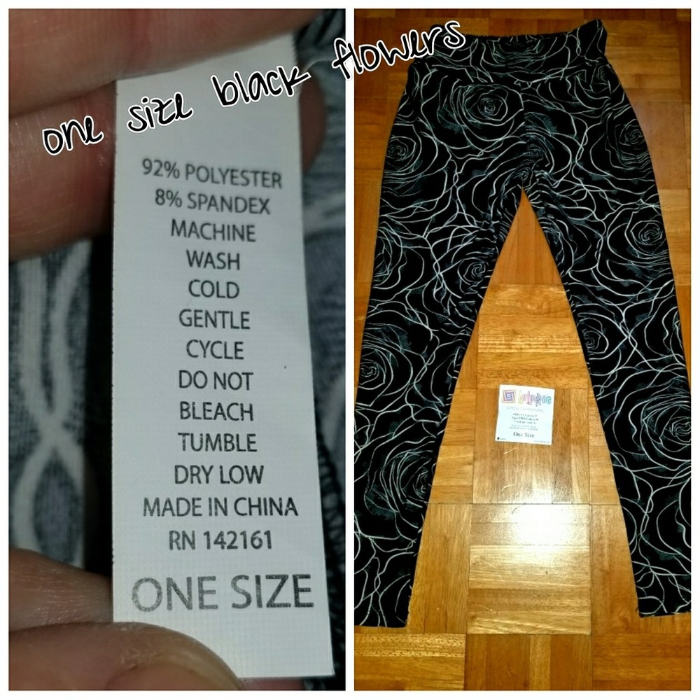 Lularoe Black Disney Roses OS