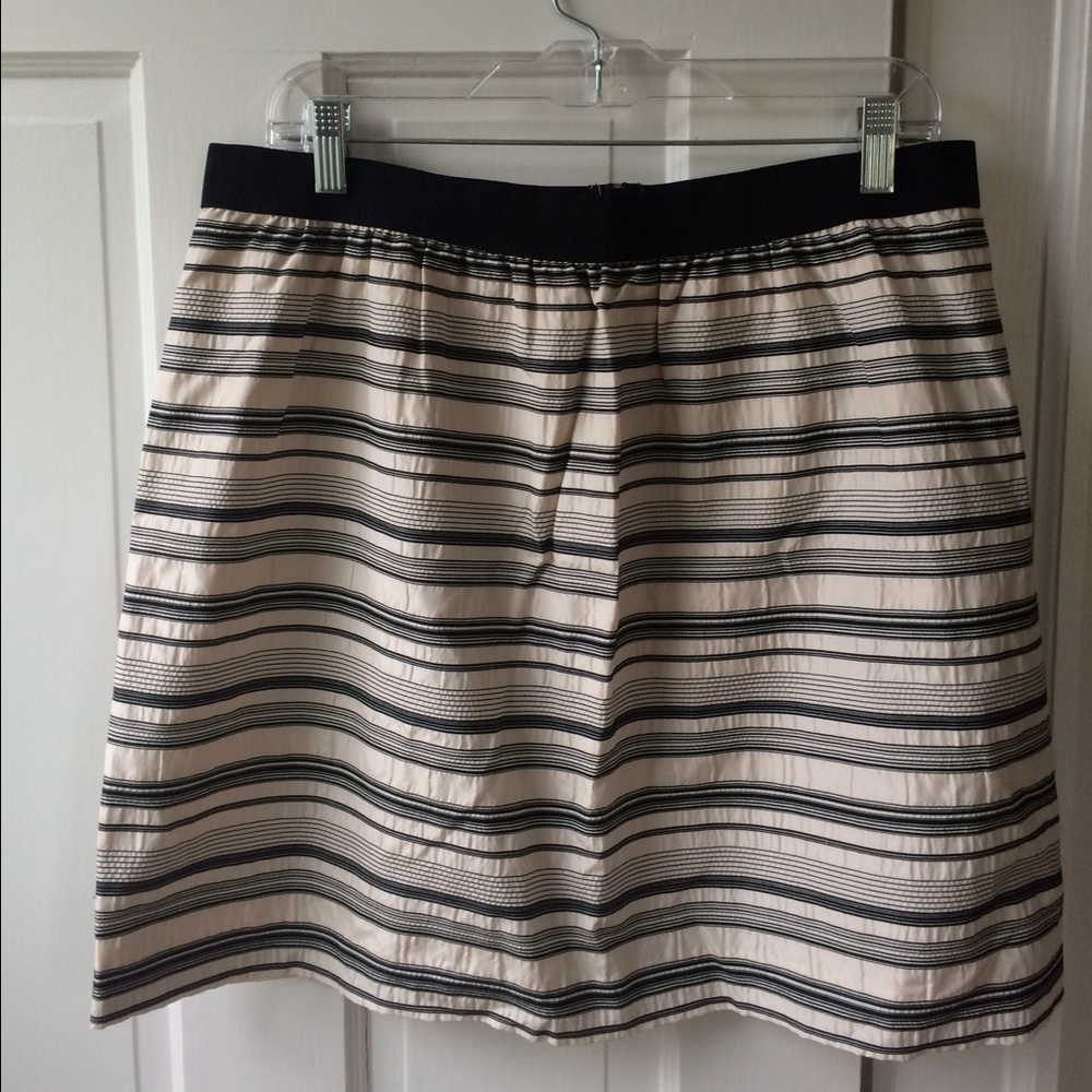 NWOT LOFT black and white ribbon skirt