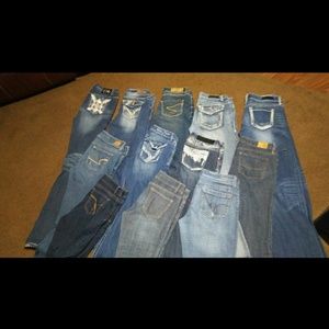 Women's size 9 denim jeans lot