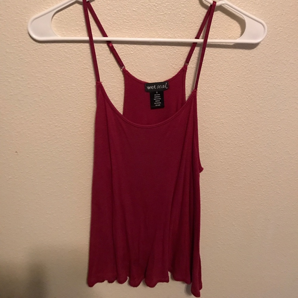 Burgundy tank