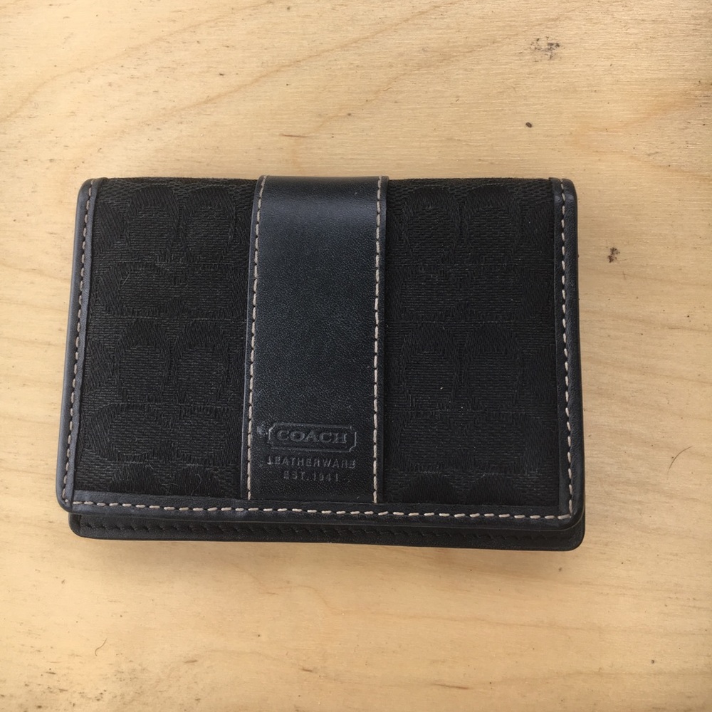 Coach black Signature wallet