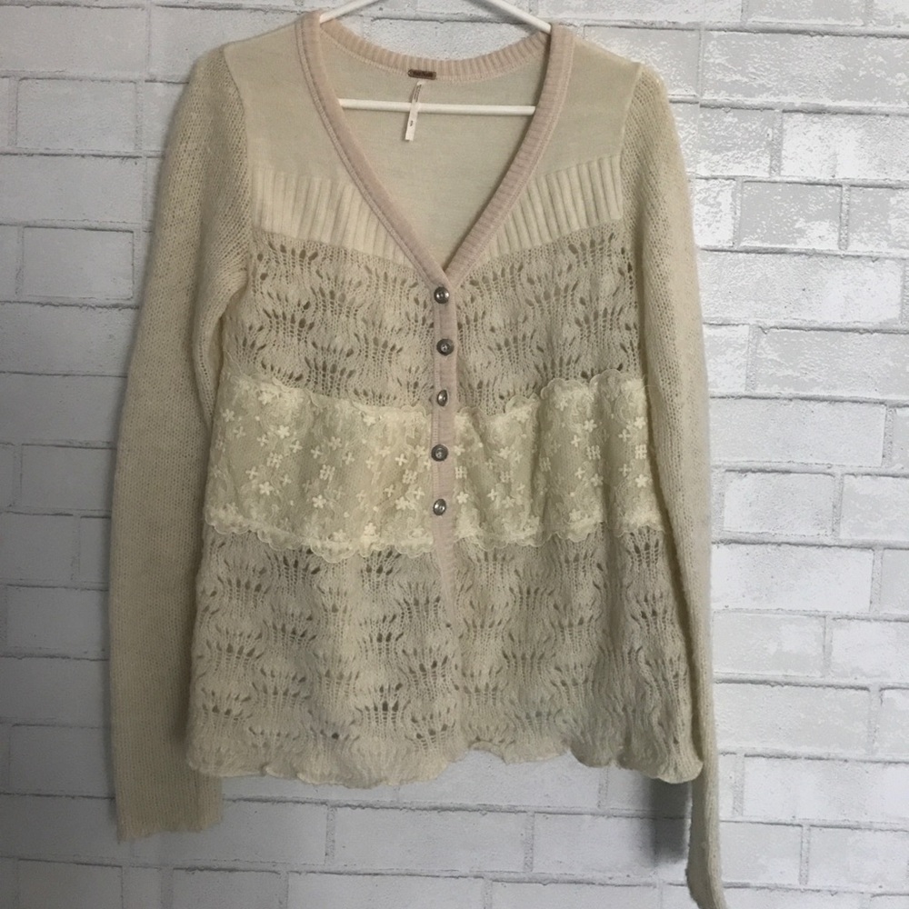 Free people Honey Suckle years Crochet Cardigan