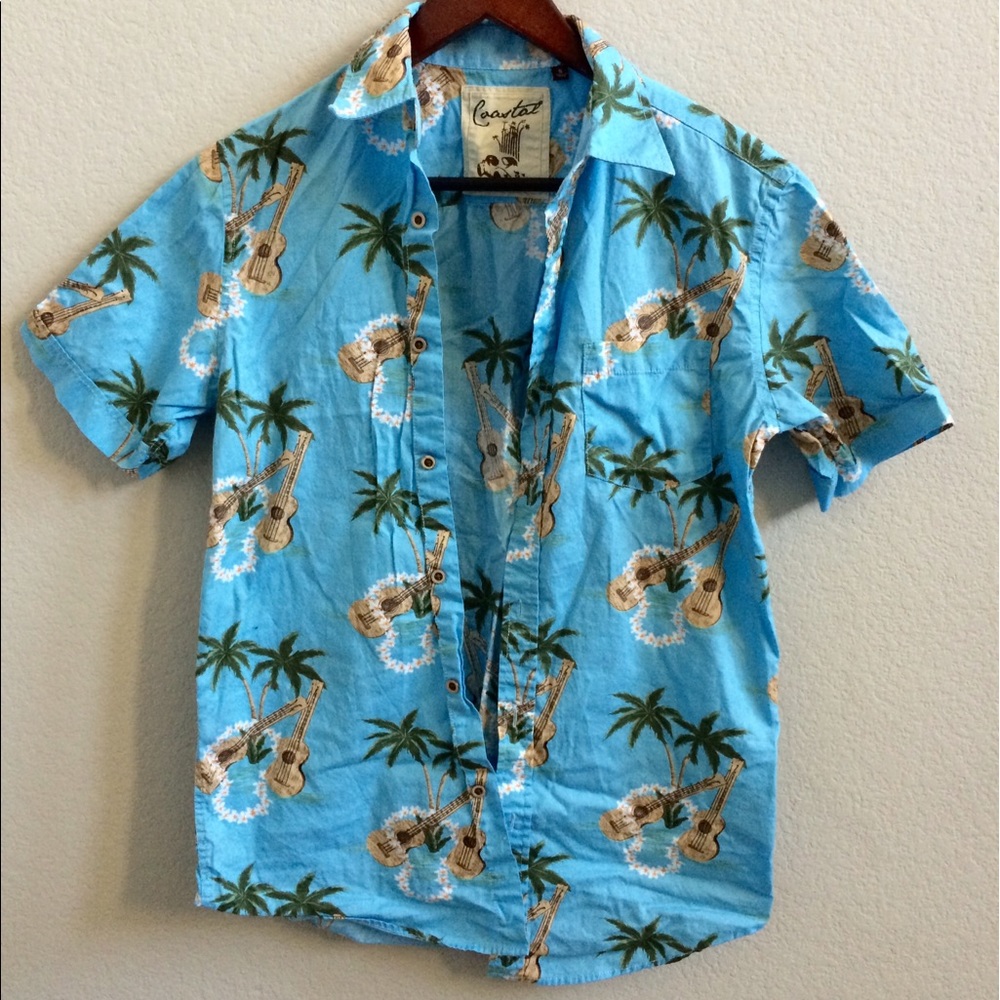 Hawaiian Shirt Ukulele/Palm Trees