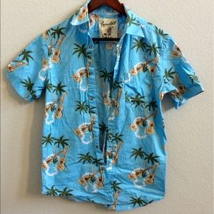 Hawaiian Shirt Ukulele/Palm Trees