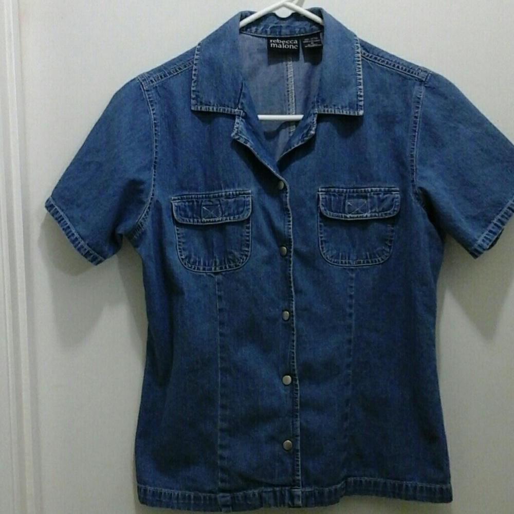 Rebecca Malone short-sleeved denim top