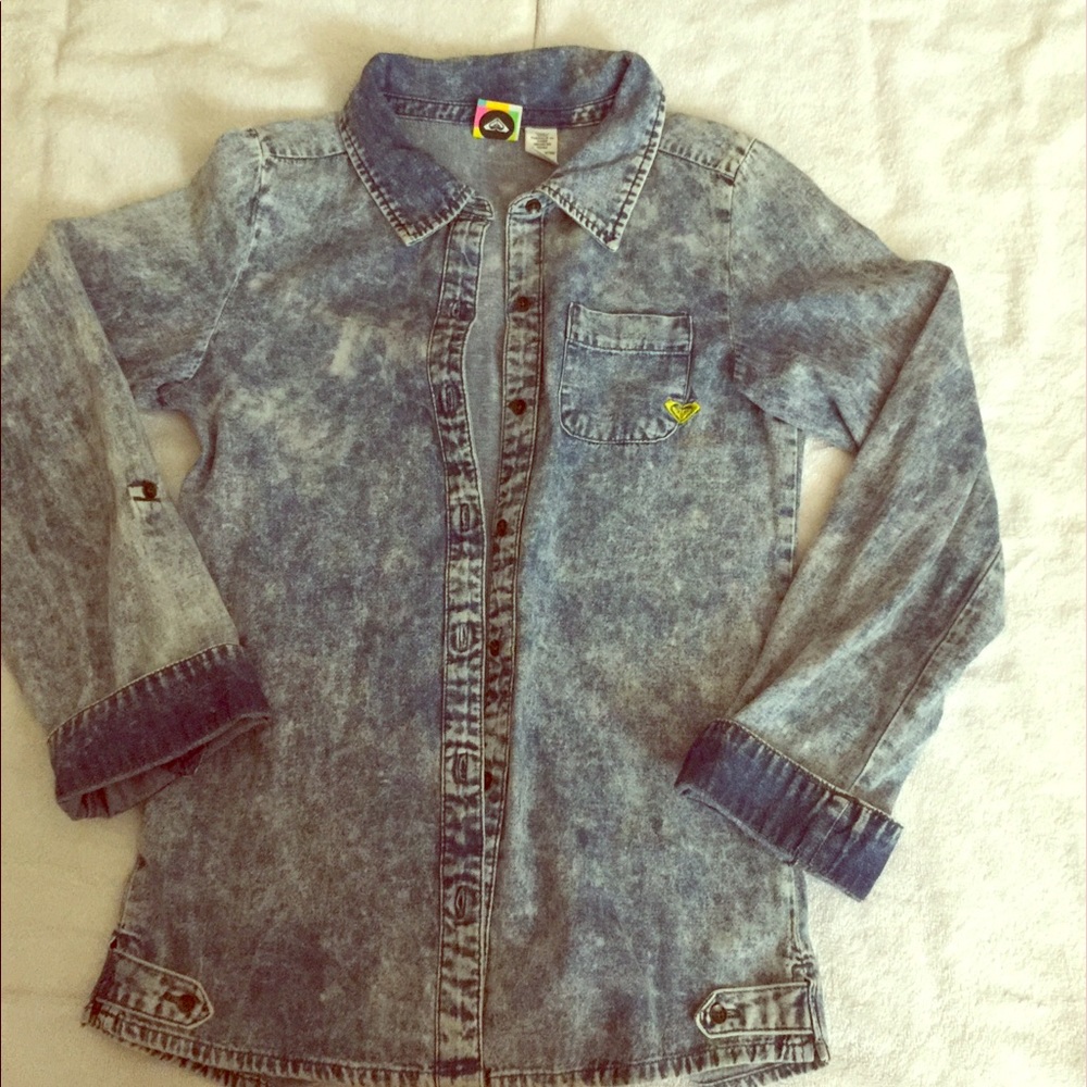 Denim button-down