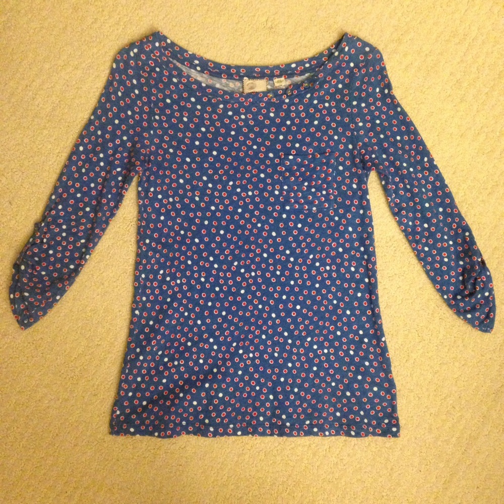 Polka dot boatneck t from Anthropologie