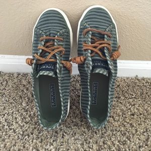 Olive green Sperry sneakers