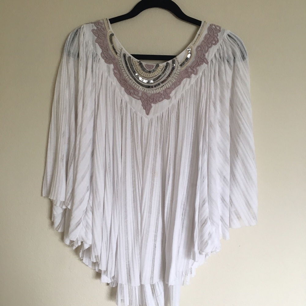 Free People Sequin Sheer Top Tunic